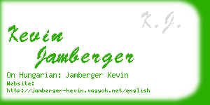 kevin jamberger business card